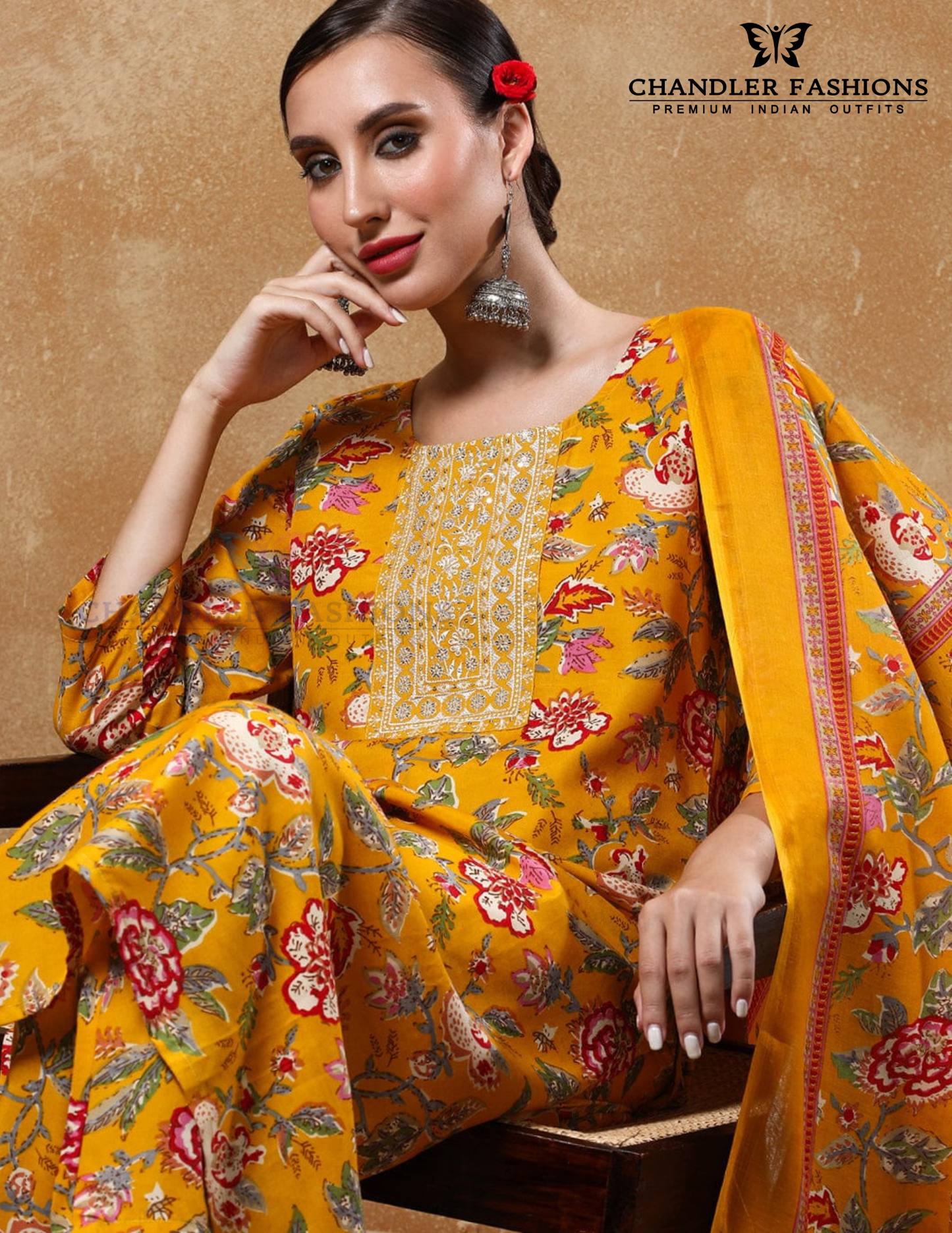 Yellow Color Cotton Blend With Sequins Work Salwar Suits In Mesa