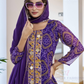 Purple Color Georgette With Bandhej Print Palazzo Suits In USA