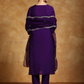 Purple Color Cotton Blend With Embroidery Salwar Suits In Mesa