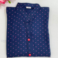 Attractive Blue Color With Printed Work Rayon Kurti For Girls Near Me