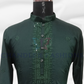 Alluring Dark Green Color Soft Silk Kurta With Pajama Near Me