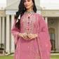 Attractive Pink Color Heavy Cotton With Embroidered Sequins Work Salwar Suits For Women Near Me