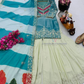 Teal Blue Color With Embroidery And Sequins Work Sharara Suit In Yuma