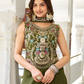 Charming Mehendi Green Color Sequins And Embroidery Work In USA