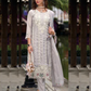 Wonderful Gray Color Organza With Embroidery Work Salwar Suits With Dupatta For Women