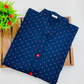 Attractive Blue Color With Printed Work Rayon Kurti In USA