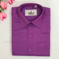 Stunning Purple Cotton Shirt With Tissue Zari Work Dhoti Set In USA