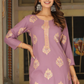 Stunning Purple Color Leaf Design Kurti Near Me