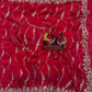 Beautiful Red Color Space Silk Embroidery And Sequins With Beads Work Saree