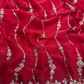 Beautiful Red Color Space Silk Embroidery And Sequins With Beads Work Saree Near Me