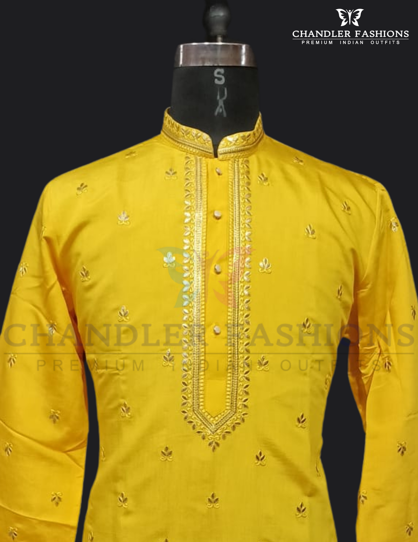 Charming Yellow Color Embroidery Kurta With Pajama Pants Near Me