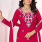 Attractive Pink Colored Embroidery Work Salwar Suits With Dupatta For Women In Near Me