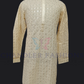 Elegant Beige Color Georgette Kurta With Pajama For Men