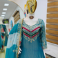 Teal Blue Color Sharara Suit In Gilbert