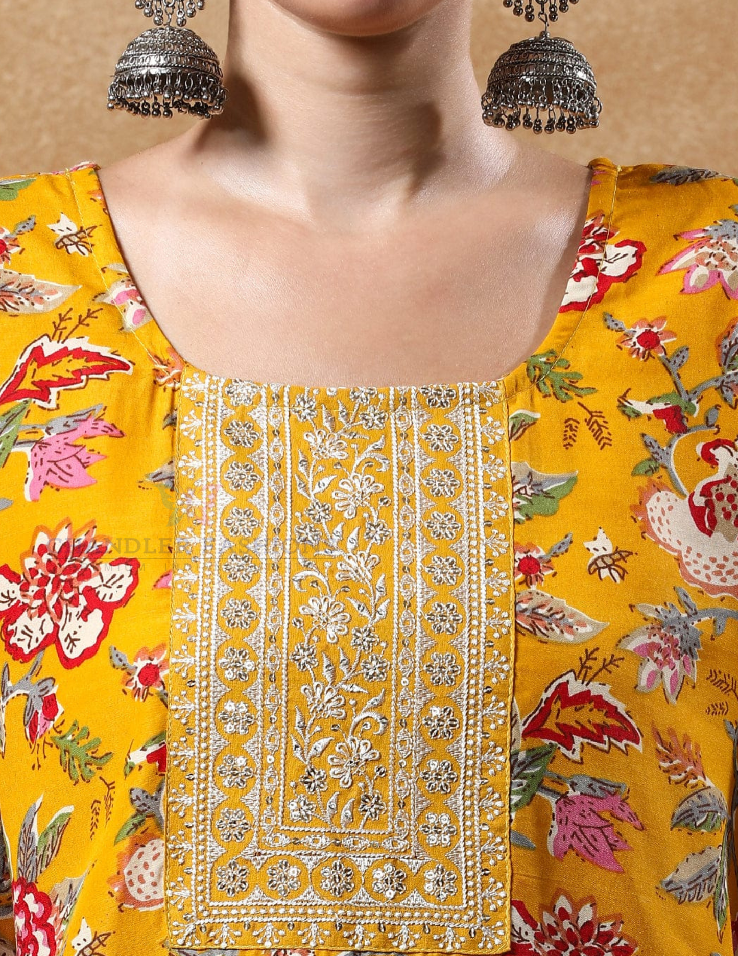 Yellow Color Cotton Blend Salwar Suits In Chandler