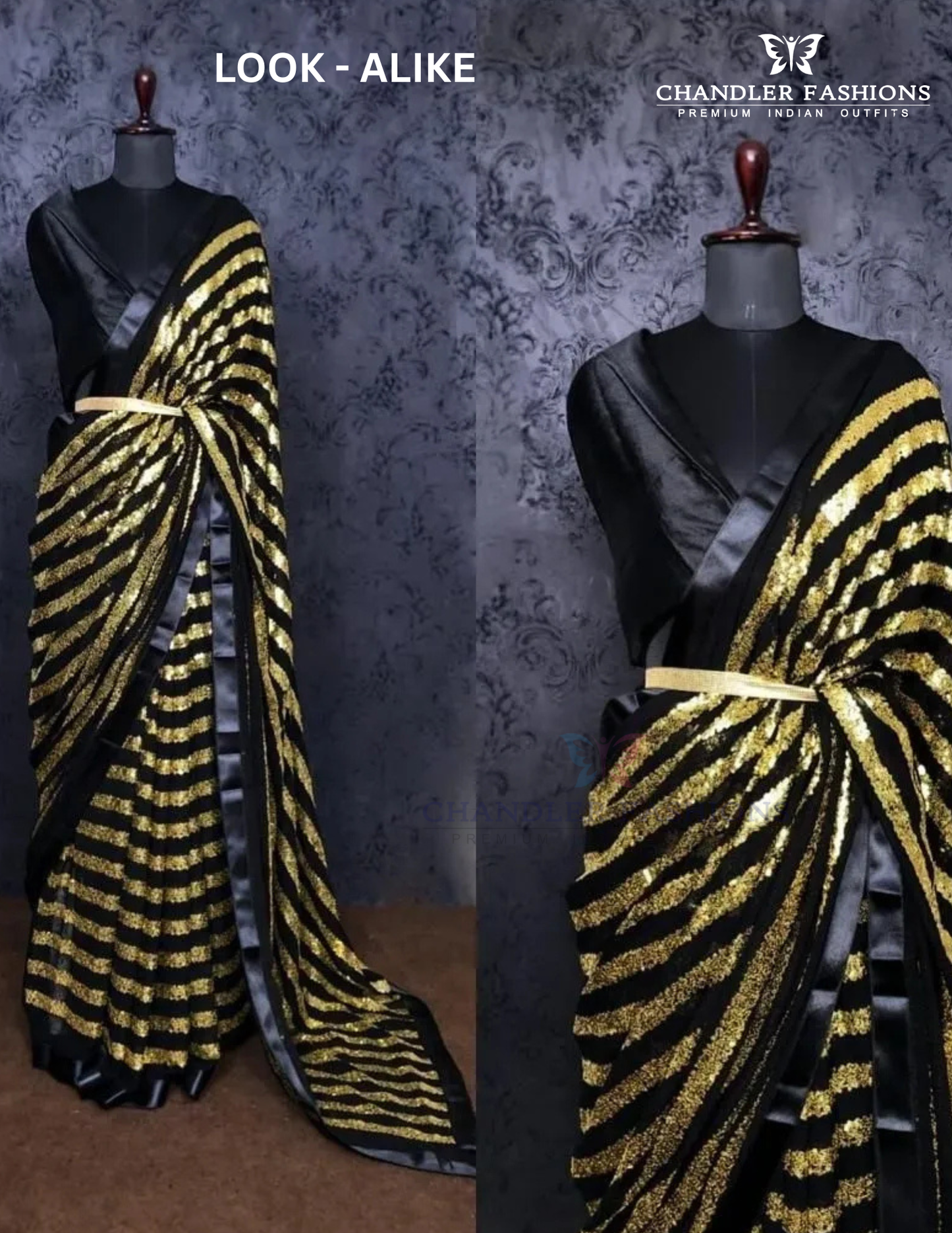  Blooming Georgette Sequins Work Designer Saree In USA