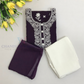 Gorgeous Purple Color Cotton Kurti Suits In Mesa