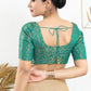  Green Colored Jacquard Printed Blouse For Women Near Me