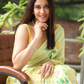 Yellow Color Japan Satin Saree In Mesa