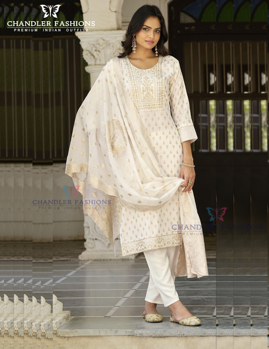 Fantastic White Color Rayon With Digital Printed Work Salwar Suits For Women
