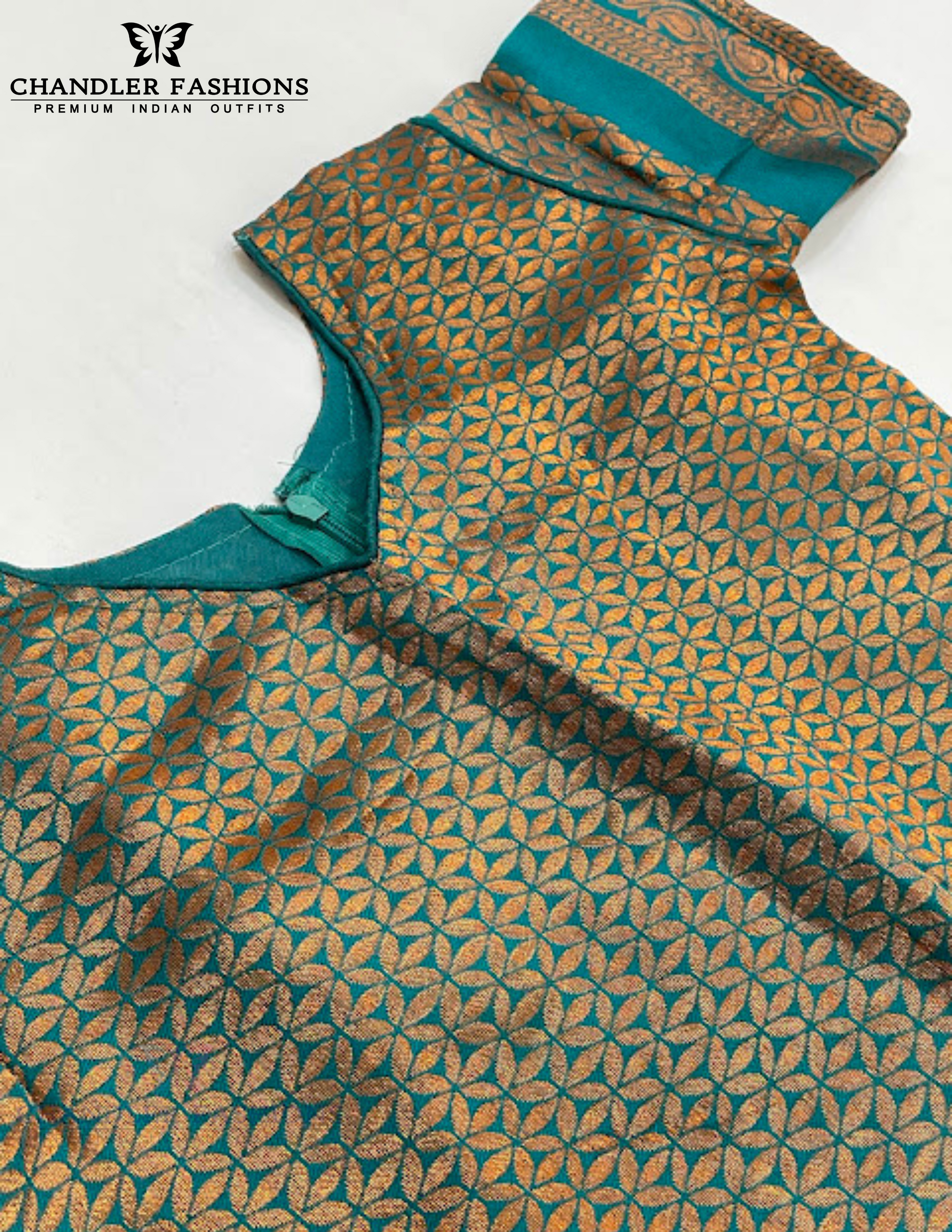 Pleasing Green Color With Zari Work Choli Set In Tempe