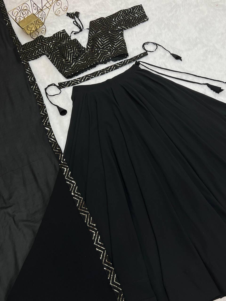 Black Color Designer Lehenga In Chandler