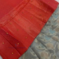  Orange And Grey Color Art Silk Langa Set With Stone Work For Girls