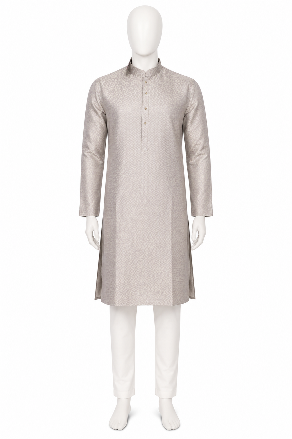 Beautiful Purple Color Cotton With Self Design Kurta Suits For Men