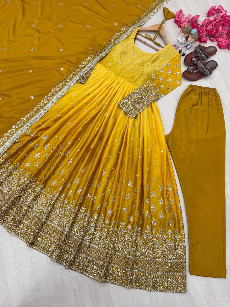 Silk Kurti Suit With Embroidery Work In Tempe