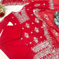 Embroidery And Sequins Work Georgette Palazzo Suits In Sunciy