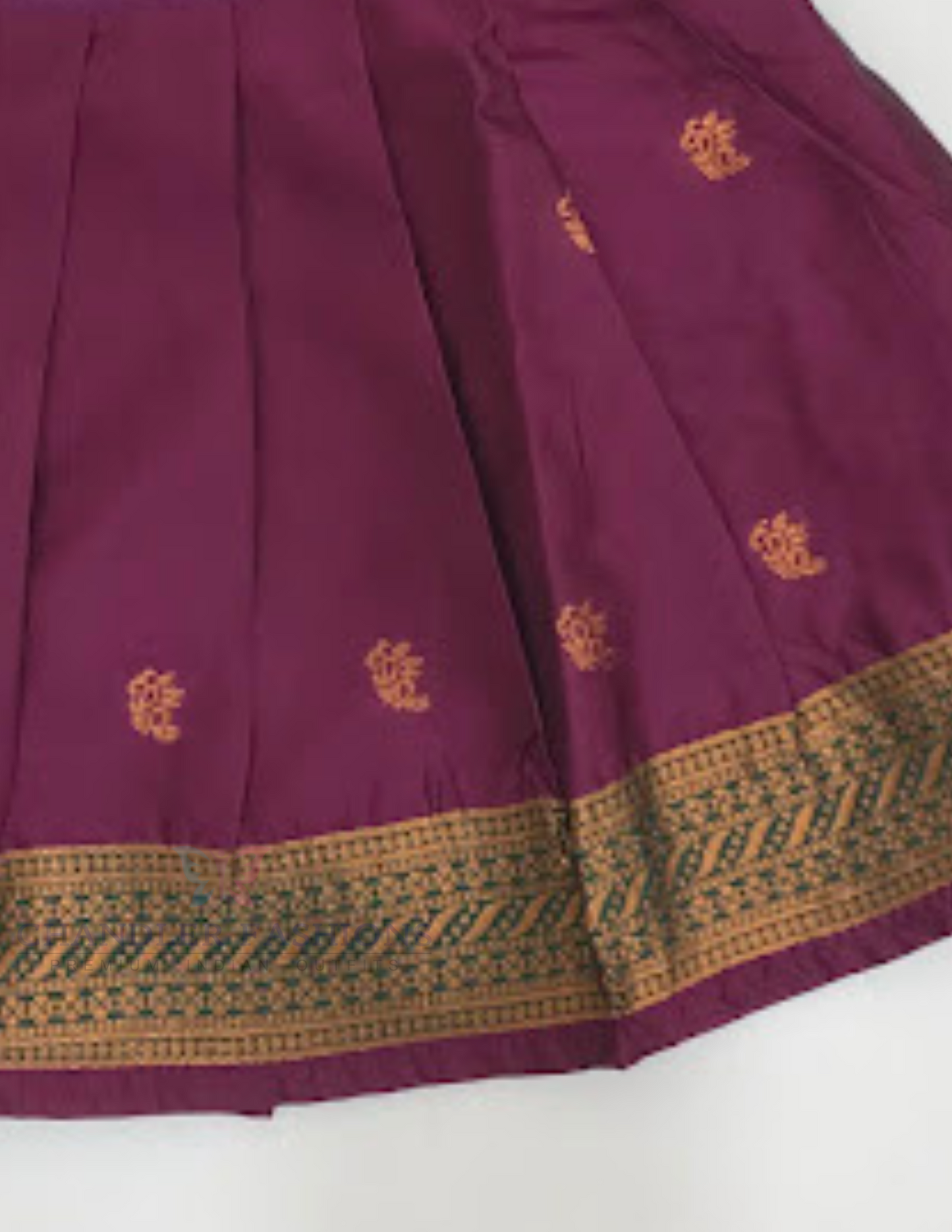 Beautiful Purple Color Art Silk Langa Set With Stone Work In Suncity