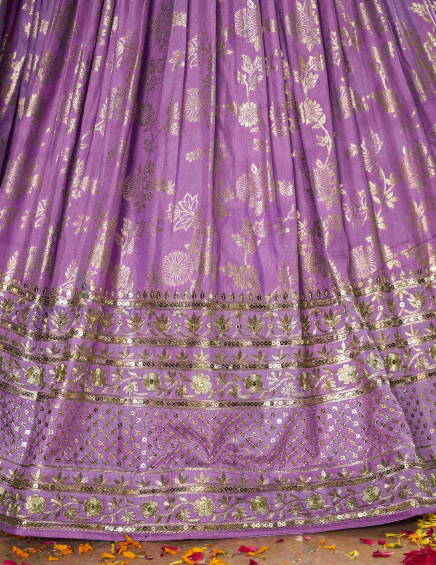 Sequins And Zari Embroidery Lehenga Choli In Tempe