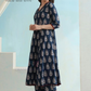 Pretty Navy Blue Color Viscose With Floral Printed Work Salwar Suits With Dupatta Near Me