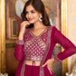  Maroon Color Embroidery Kurti With Palazzo Suits For Women In Peoria