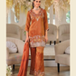 Attractive Orange Color Shimmer With Embroidery Work Palazzo Suits For Women