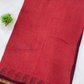 Red Color Cotton With Printed Work Saree In USA