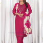 Alluring Magenta Color Viscose With Embroidery Work Salwar Suits