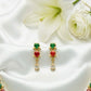 Charming Multicolor Stones Gold Plated Necklace With Earrings For Women