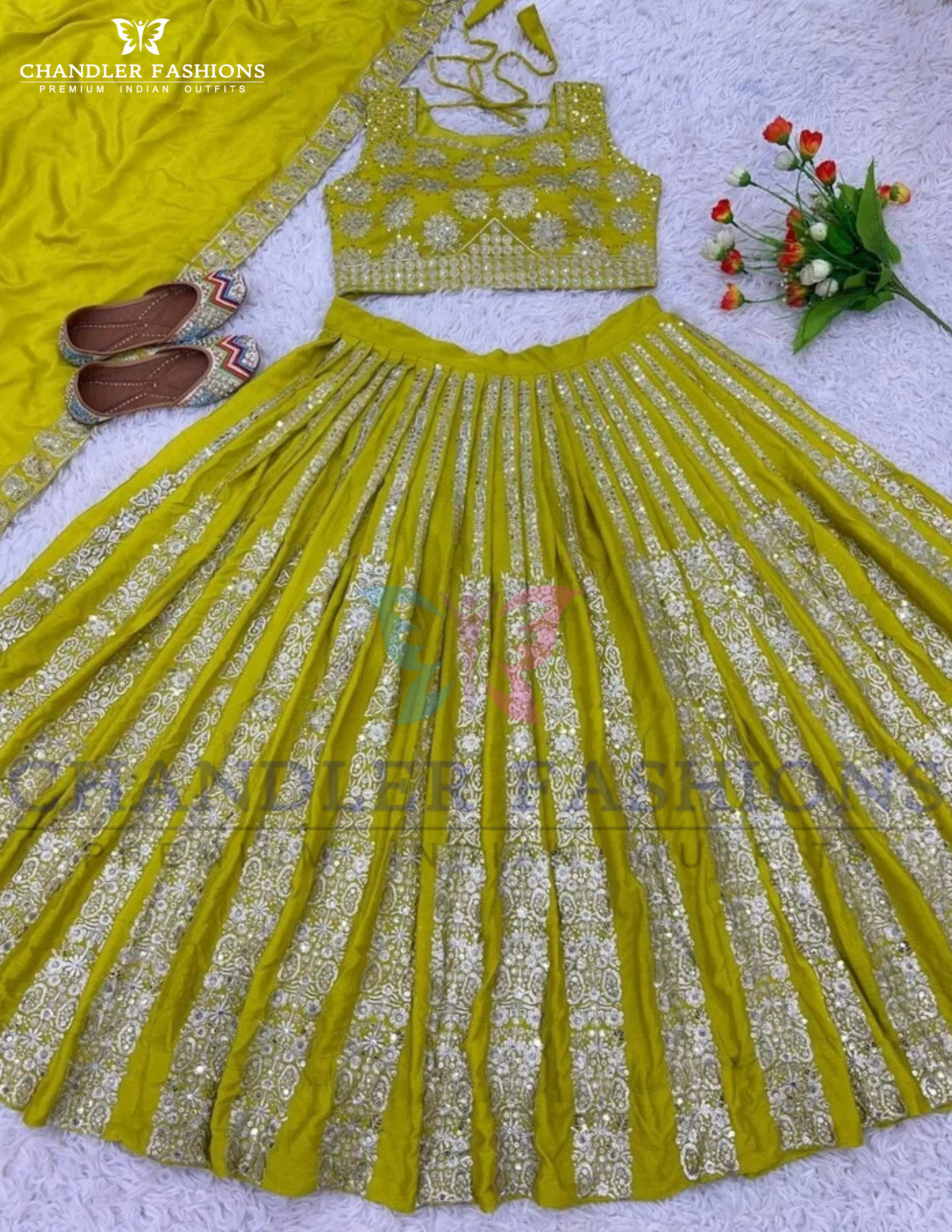 Embroidery Sequins Work Wedding Lehenga Choli in Chandler