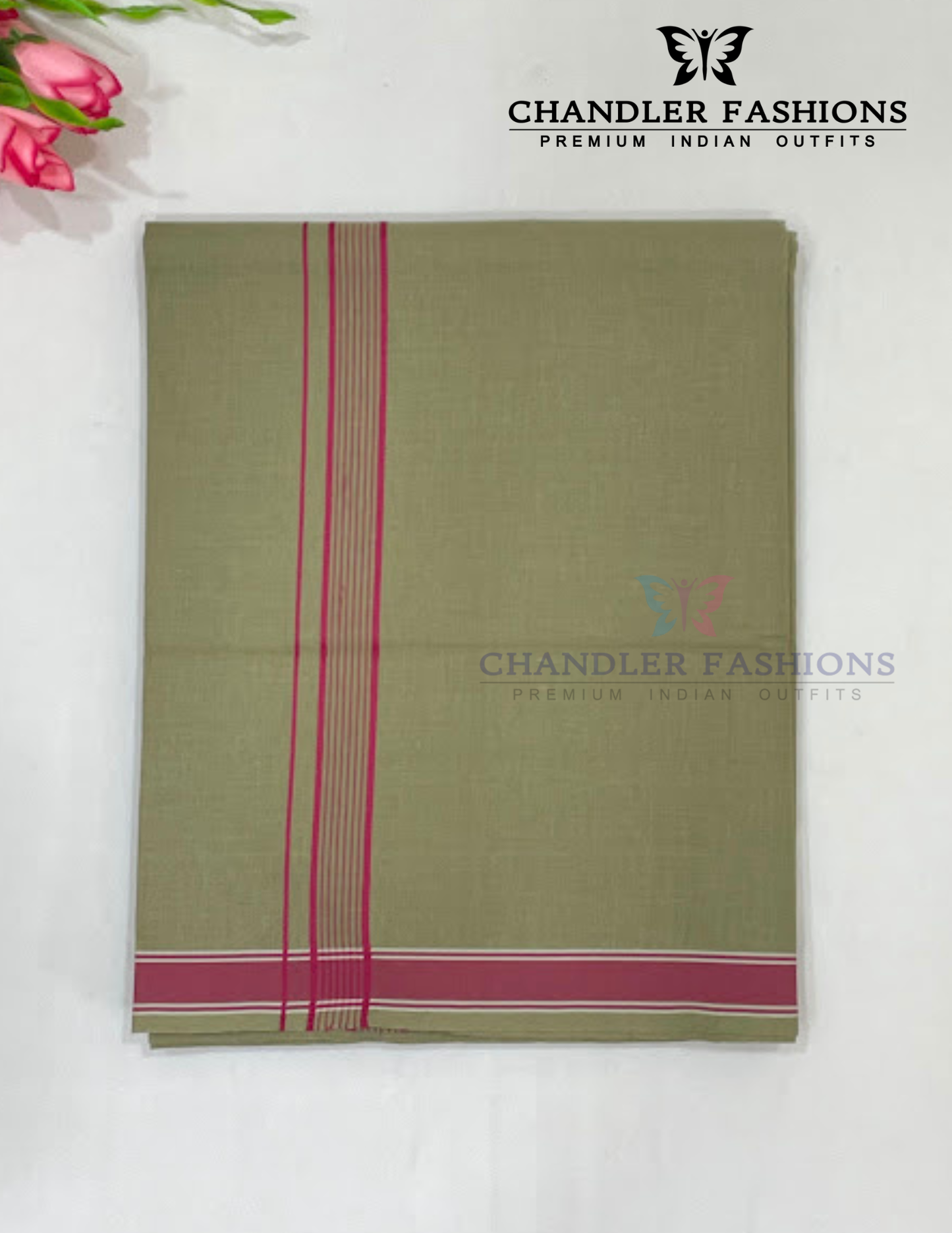 Attractive Olive Green Color Cotton Dhoti For Men