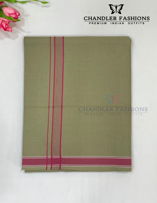 Attractive Olive Green Color Cotton Dhoti For Men