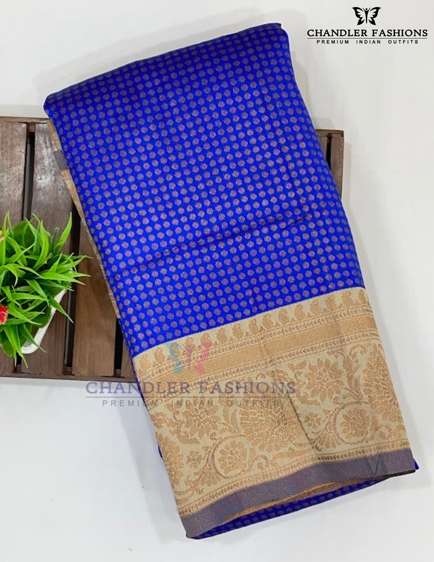 Blue Color Art Silk Saree With Sandal Color Border In USA