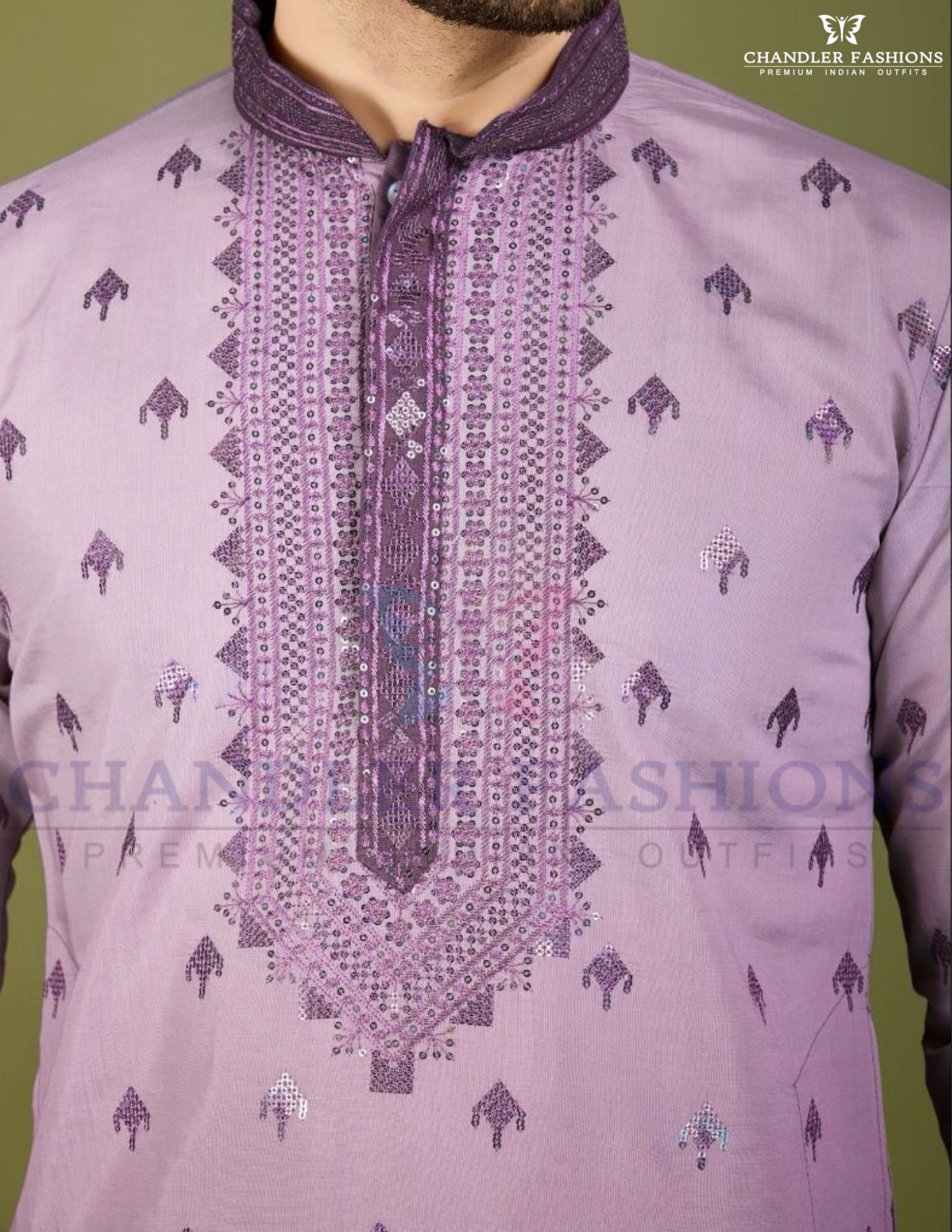 Embroidery Kurta Cotton Set For Men In Mesa