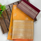 Alluring Light Orange Color Pure Kanchi Silk Saree In Chandler