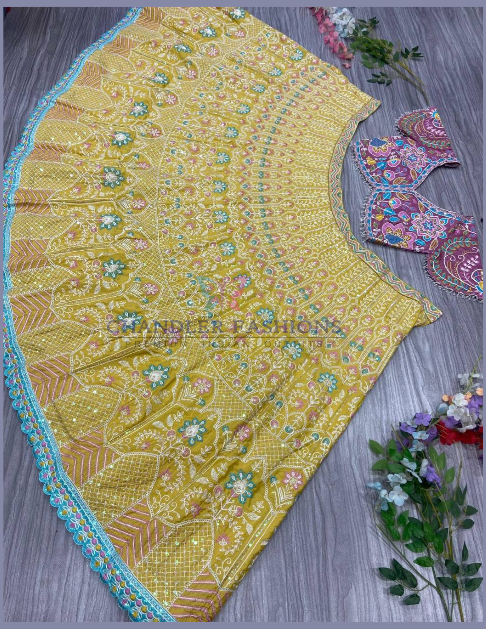 Yellow Color Kasturi Silk With Embroidery And Sequins Work Lehenga In USA
