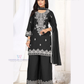 Charming Black Color Rayon With Thread Work Palazzo Suits For Women