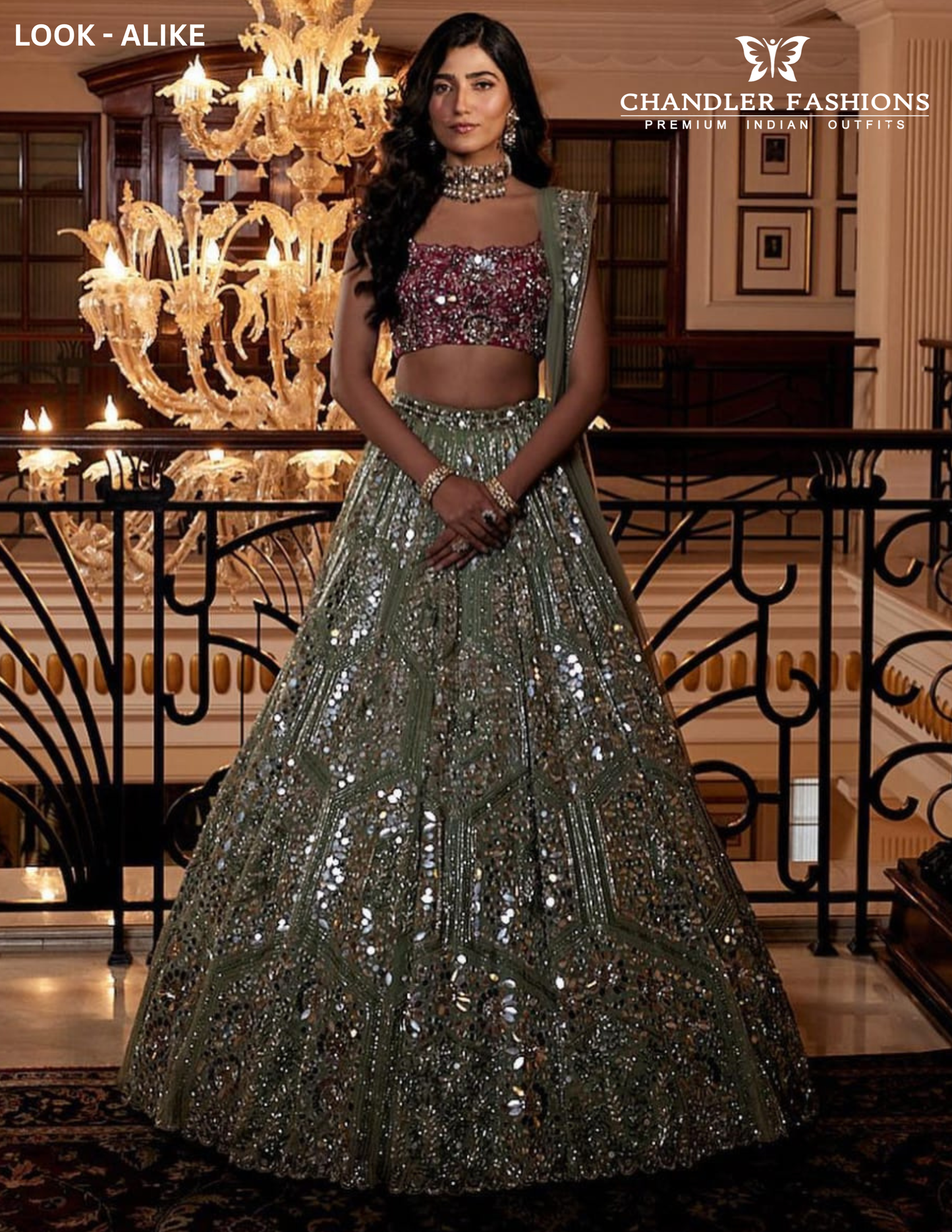 Attractive Pink And Gray Color Georgette Lehenga With Embroidery Work For Women