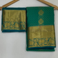 Green Color Pure Kanchi Silk With Gold Zari Work Saree In USA