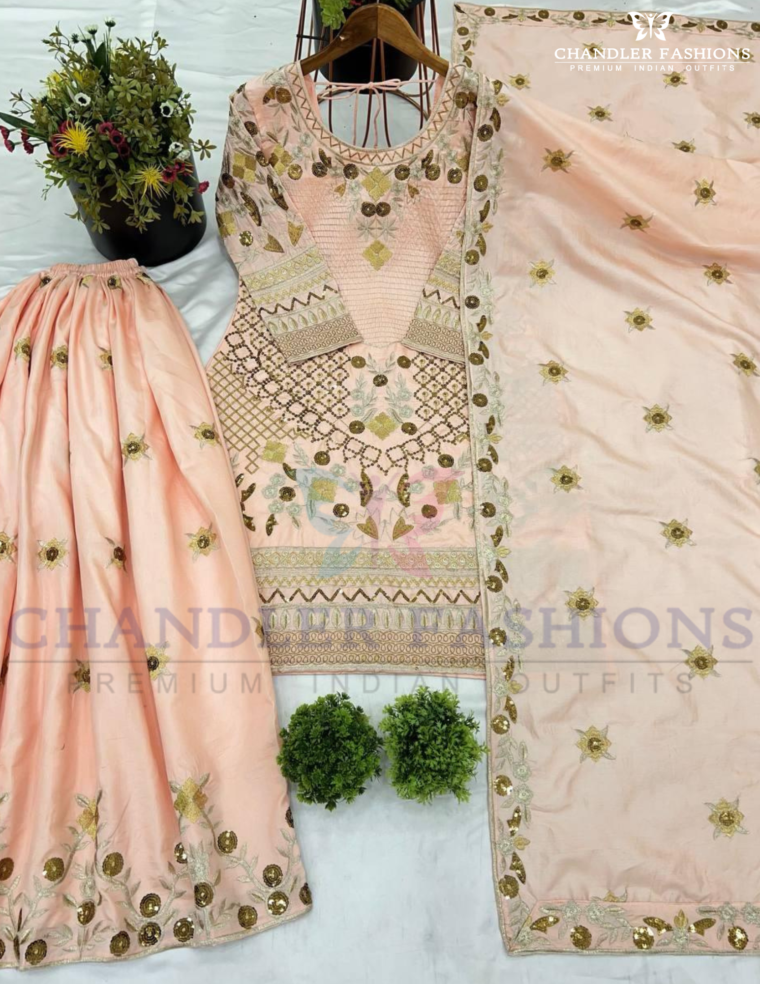 Charming Designer Party Wear Palazzo Suits In Mesa