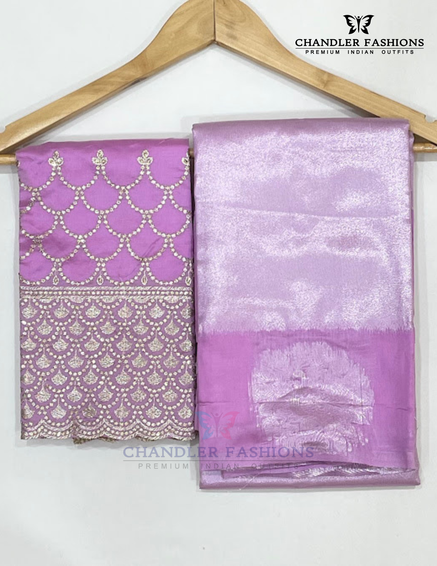 Attractive Pink Color Tissue Silk Saree With Designer Blouse For Women In USA